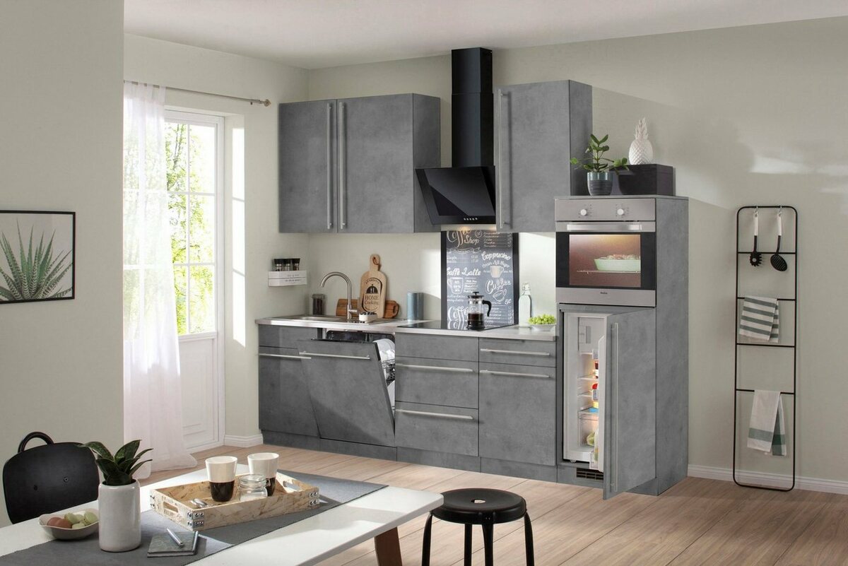 Bild 1 von Wiho Küchen Hängeschrank Chicago 60 cm breit, 90 cm hoch, für viel Stauraum, Grau