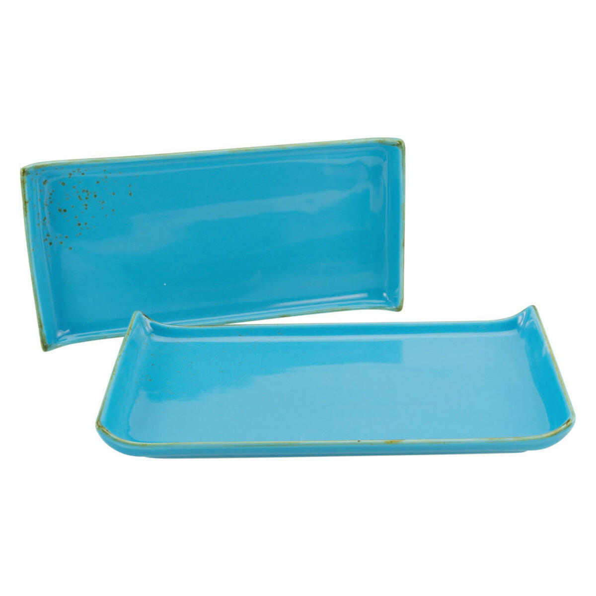 Bild 1 von Creatable Servierplatte, Blau, Keramik, 2-teilig, 16.5x33 cm, Tischkultur & Servieren, Servierplatten