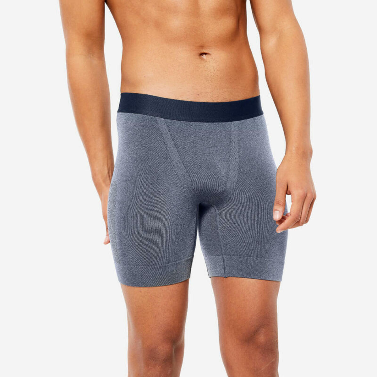 Bild 1 von KALENJI Funktionsunterhose Lauf-Boxershorts Herren lang nahtlos - dunkelblau