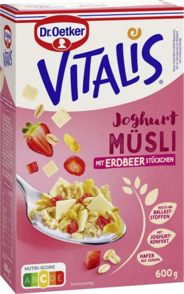 Bild 1 von Dr. Oetker Vitalis Joghurt Müsli mit Erdbeer-Stückchen