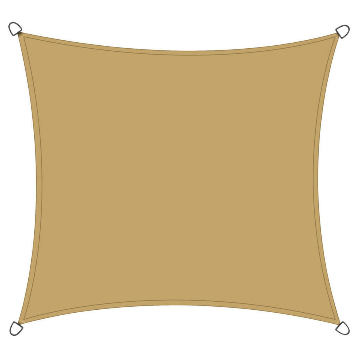 Bild 1 von Siena Garden Gartensonnensegel, Sand, Metall, Textil, 360x360x360 cm, Sonnen- & Sichtschutz, Sonnensegel