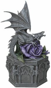 Anne Stokes Statue - Dragon Beauty Box - grau/purple
