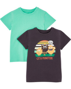 T-Shirts Monster
       
      2er-Pack, Kiki & Koko
     
      grau/grün