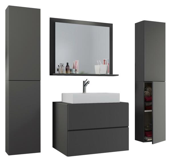 Bild 1 von Badezimmer ''Lendas'', in Anthrazit, 5-teilig, Anthrazit