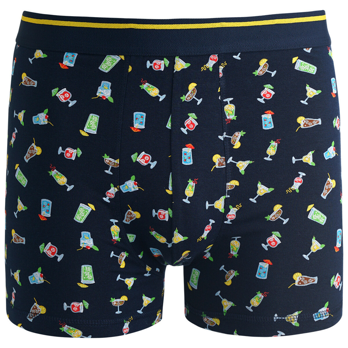 Bild 1 von Herren Retroshorts mit Cocktail-Motiven DUNKELBLAU