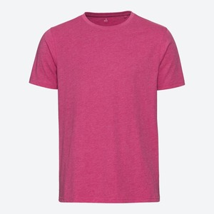 Herren-T-Shirt in Melange-Optik ,Pink