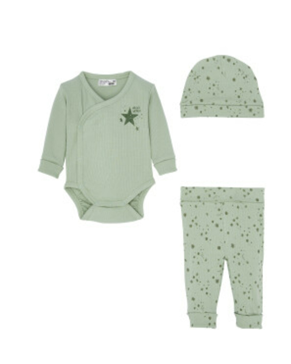 Bild 1 von Newborn Mütze + Wickelbody + Pull-on-Hose
       
      Ergee, 3-tlg. Set
     
      grün