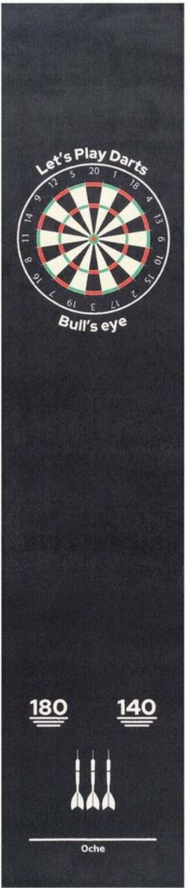 Bild 1 von Teppich DART, Primaflor-Ideen in Textil, rechteckig, Höhe: 5 mm, Dartmatte mit offiziellem Spielabstand 237 cm, rutschhemmend, Schwarz