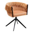 Bild 1 von Drehstuhl Twisty in Samt/Chenille Cognacfarben, Cognac