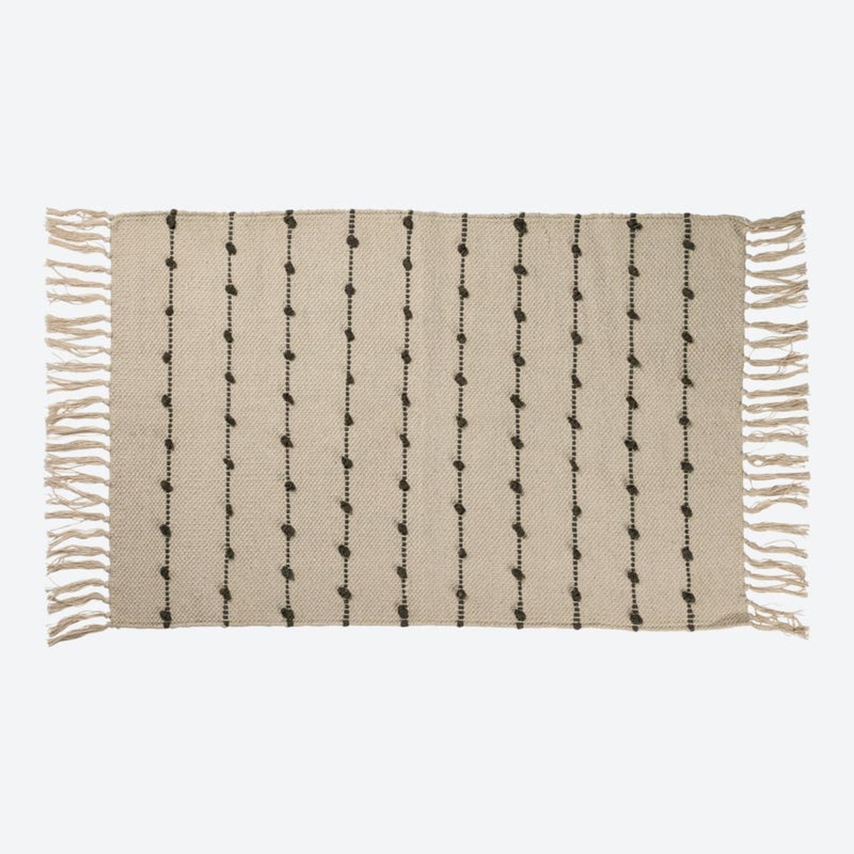 Bild 1 von Teppich mit Zierfransen, ca. 60x90cm ,Beige