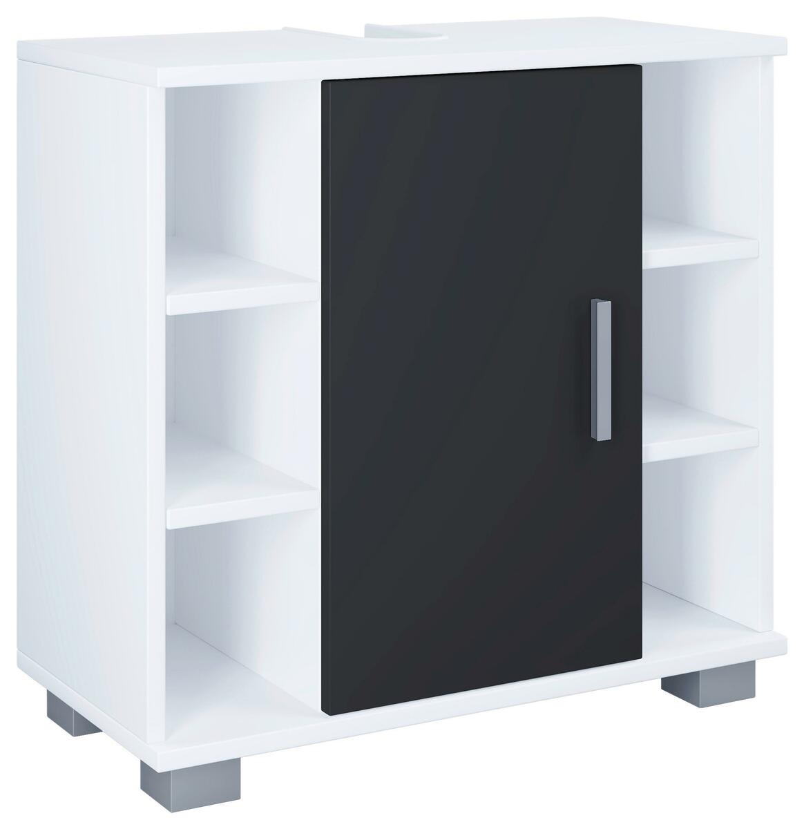 Bild 1 von Waschbeckenunterschrank ''Zalo M'', in Schwarz, Schwarz, Weiß