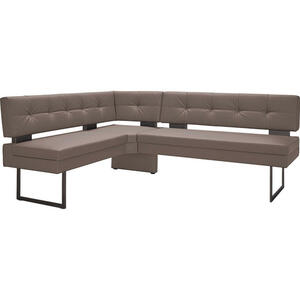 Dieter Knoll Eckbank, Braun, Metall, Textil, 3-4-Sitzer, L-Form, 200x158 cm, Emas, Dgm, Lederauswahl, Stoffauswahl, Typenauswahl, planbar, Truhe im Sitz, mit Rückenlehne, Esszimmer, Bänke, Eckbänk