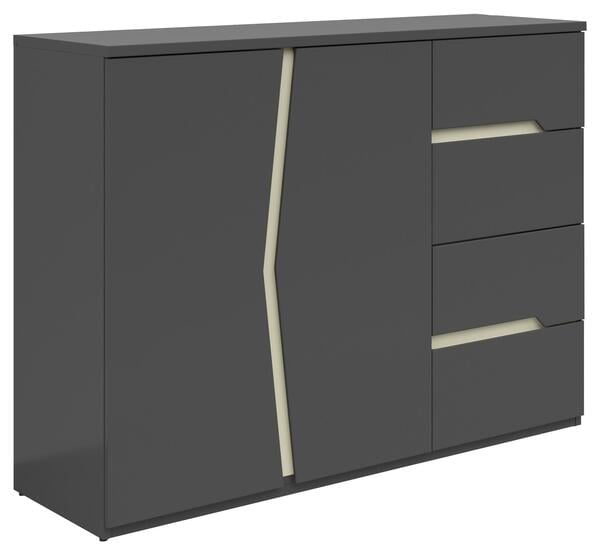 Bild 1 von Sideboard Manhatten in Grau/Graphitfarben, Graphitfarben, Grau