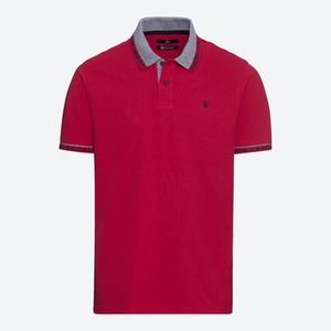 Herren-Poloshirt mit Kontrast-Kragen ,Red