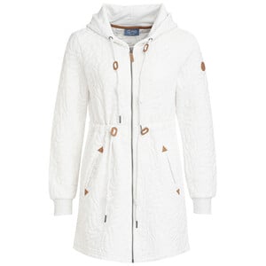 Damen Sweatjacke mit Kapuze WEISS