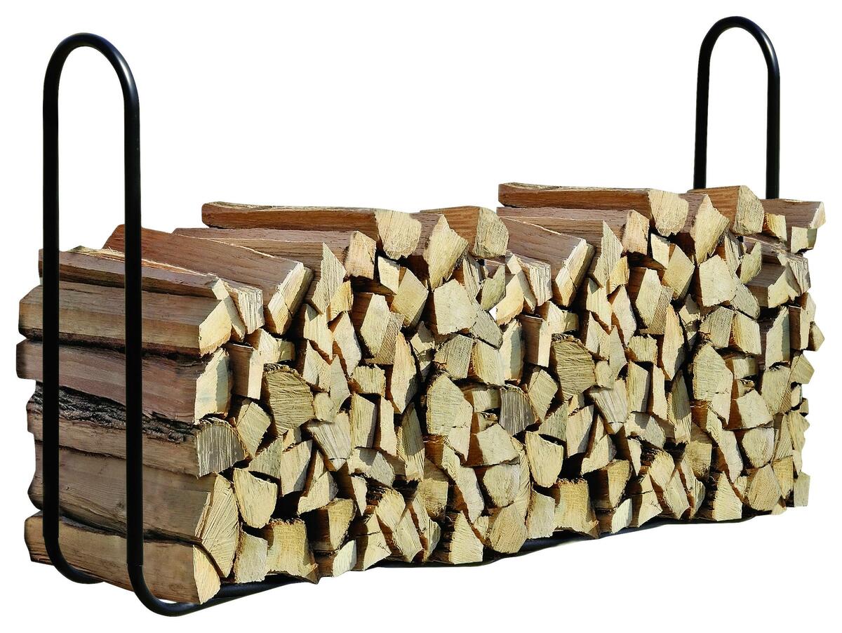 Bild 1 von Kaminholzregal Schwarz aus Stahl, Schwarz