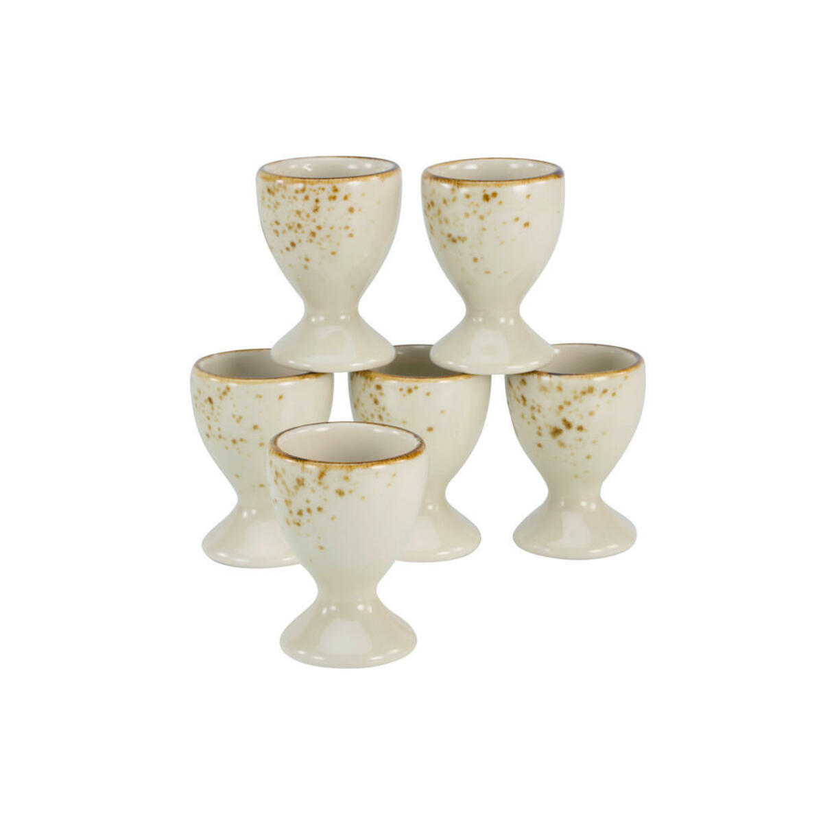 Bild 1 von Creatable Eierbecherset, Beige, Keramik, 6-teilig, Tischkultur & Servieren, Eierbecher
