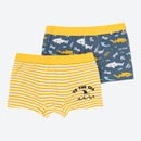 Bild 1 von Jungen-Retroshorts mit Hai-Muster, 2er-Pack ,Yellow