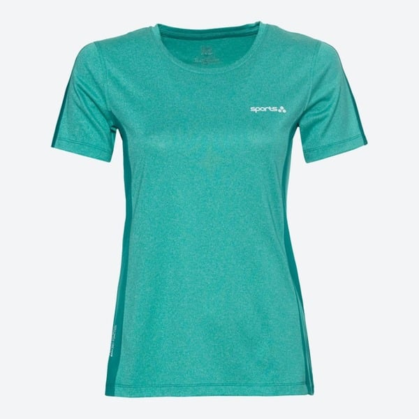 Bild 1 von Damen-Fitness-T-Shirt mit seitlichen Einsätzen ,Turquoise