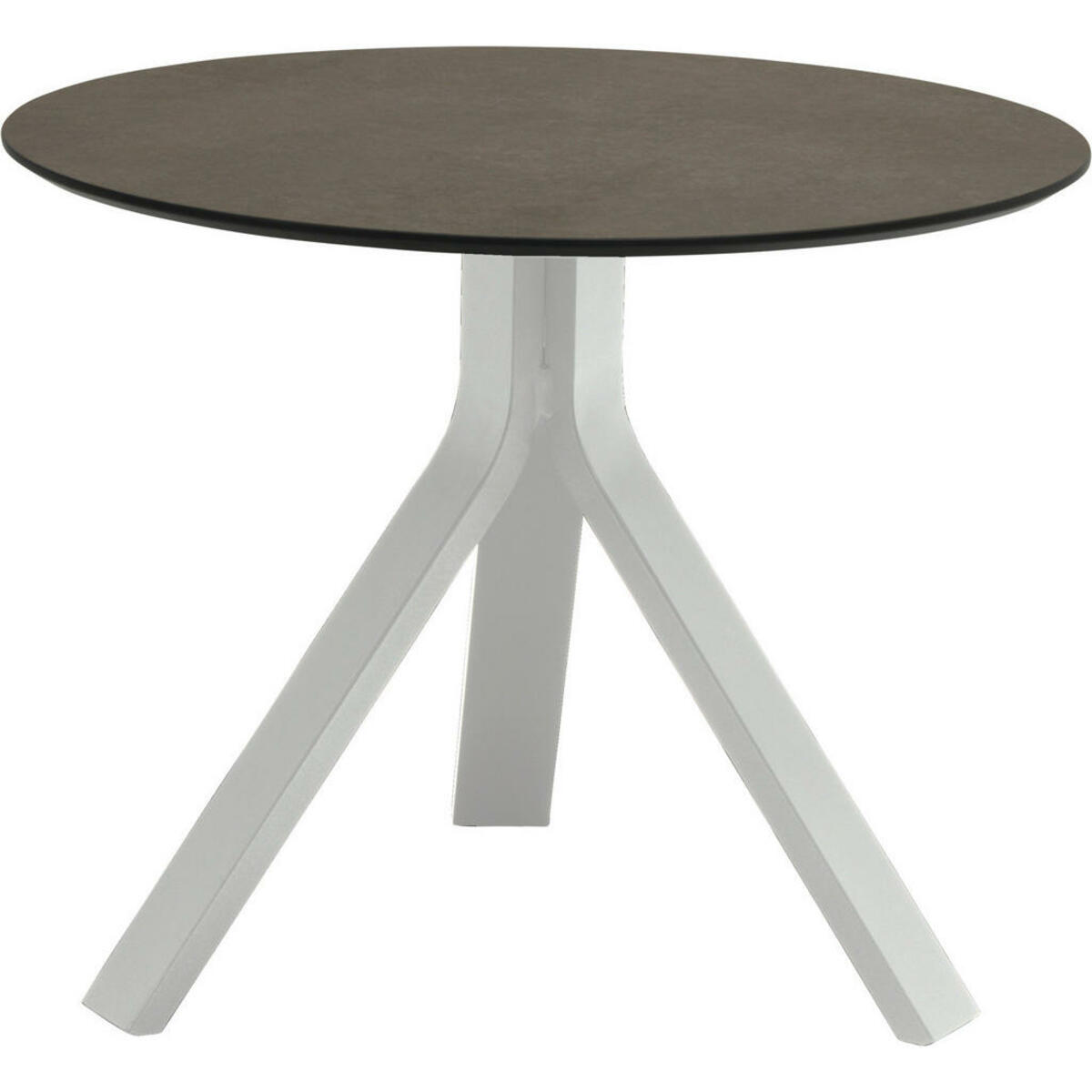 Bild 1 von Stern Gartenbeistelltisch Freddie, Grau, Weiß, Metall, Kunststoff, Uni, rund, Sternfuß, 60x48x60 cm, Freizeit, Campingzubehör, Campingtische