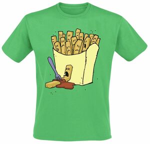 Food T-Shirt - Frittis - XXL bis 3XL - für Männer - Größe 3XL - grün
