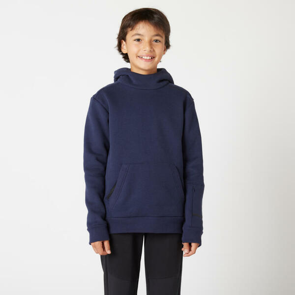 Bild 1 von DOMYOS Kapuzenpullover Kinder Unisex warm - 900 grau meliert