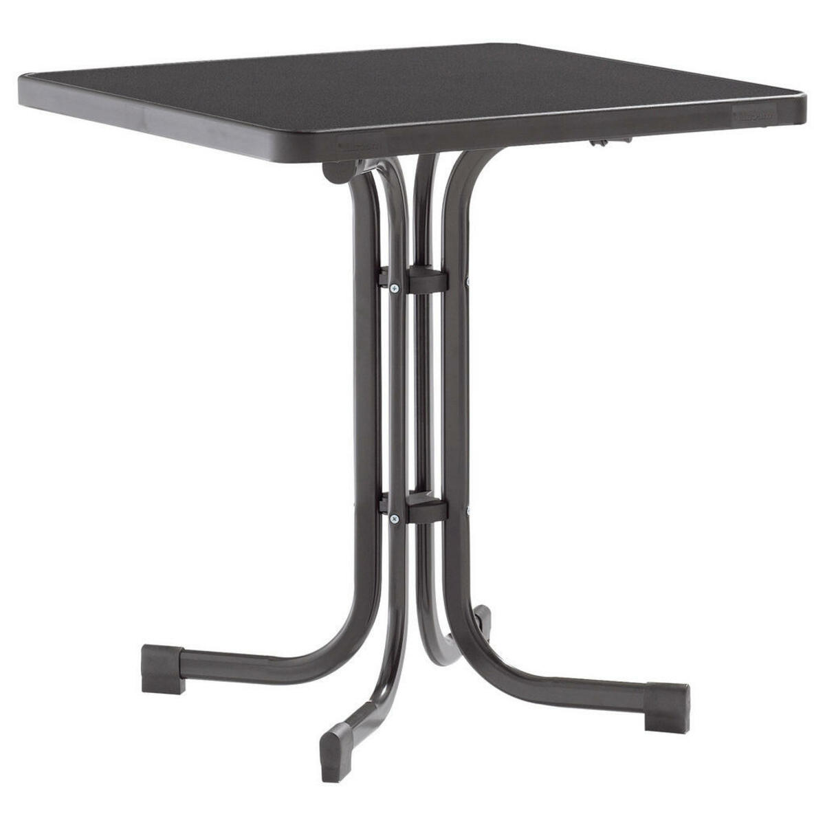 Bild 1 von Sieger Gartentisch, Grau, Metall, quadratisch, Flachrohr, 70x72x70 cm, klappbar, UV-beständig, wetterbeständig, wetterfest, Gartenmöbel, Gartentische, Klapptische