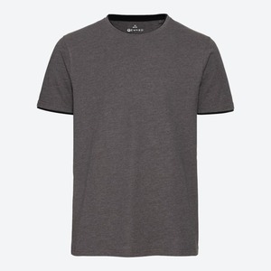 Herren-T-Shirt mit Kontrast-Einsätzen ,Dark-gray