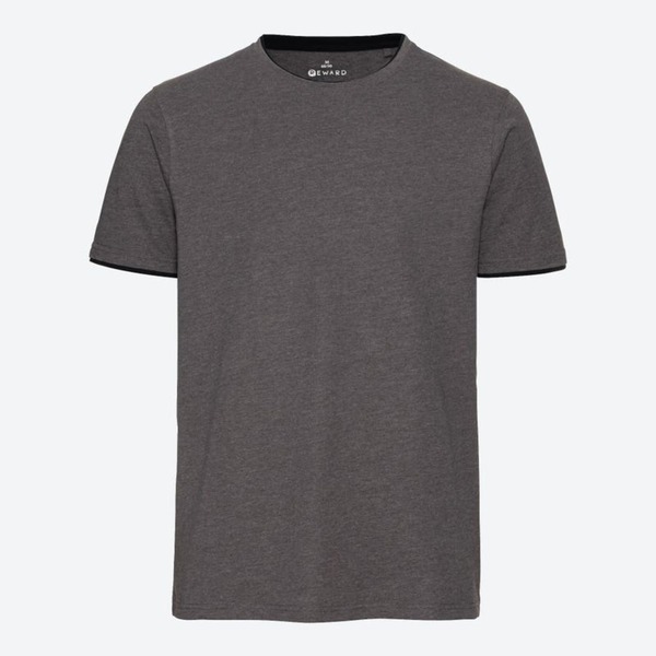 Bild 1 von Herren-T-Shirt mit Kontrast-Einsätzen ,Dark-gray