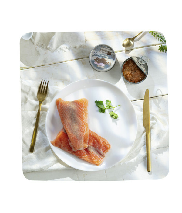 Bild 2 von MjAMjAM® Ergänzungsfutter für Katzen purer Filetgenuss, Adult, Lachs, 16 x 80 g