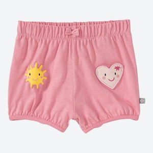 Baby-Mädchen-Shorts mit Herz-Tasche ,Pink