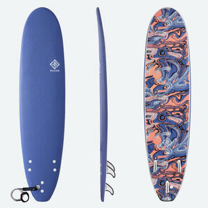 OLAIAN Surfboard Schaumstoff 500 7'8" inkl. Leash und 3 Finnen
