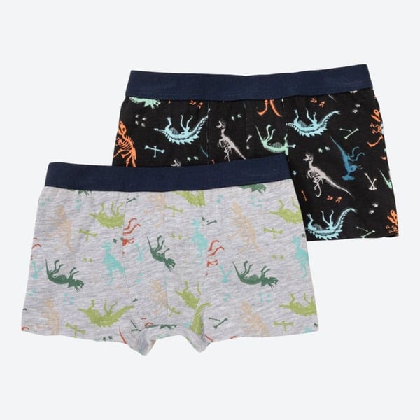 Bild 1 von Jungen-Retroshorts mit Dino-Muster, 2er-Pack ,Gray