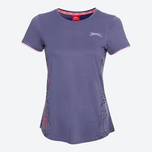 Slazenger Damen-Fitness-T-Shirt mit Mesh-Struktur ,Violet