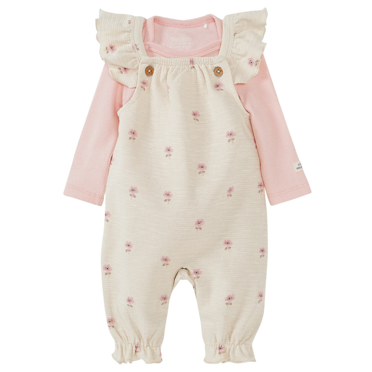 Bild 1 von Newborn Strampler und Body im Set CREME / ROSA
