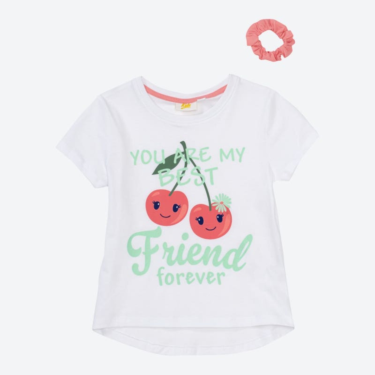 Bild 1 von Mädchen-T-Shirt mit Haargummi ,White