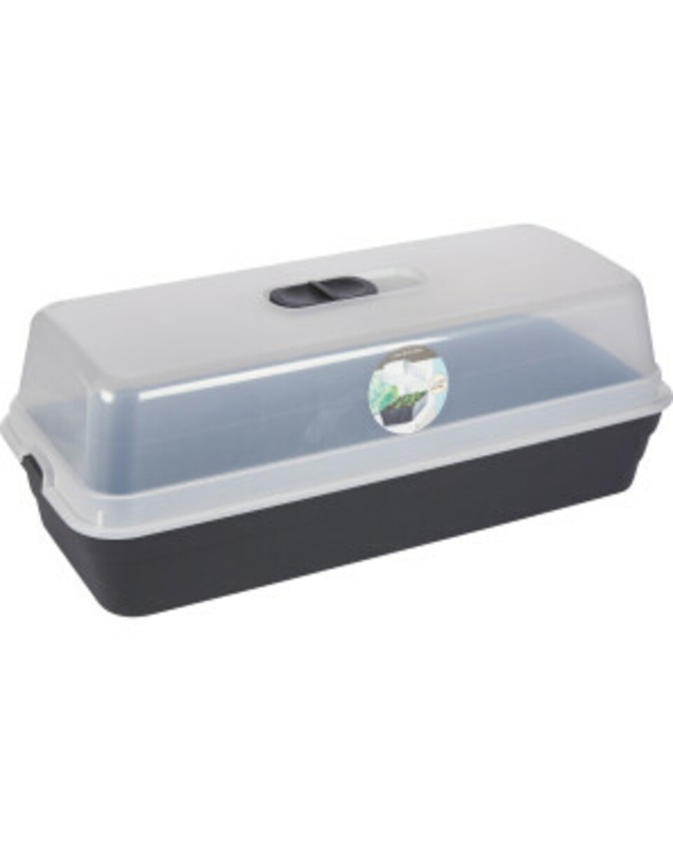 Bild 1 von Aufzuchtbeet mit Haube
       
      ca. 51 x 23 x 19 cm
     
      anthrazit