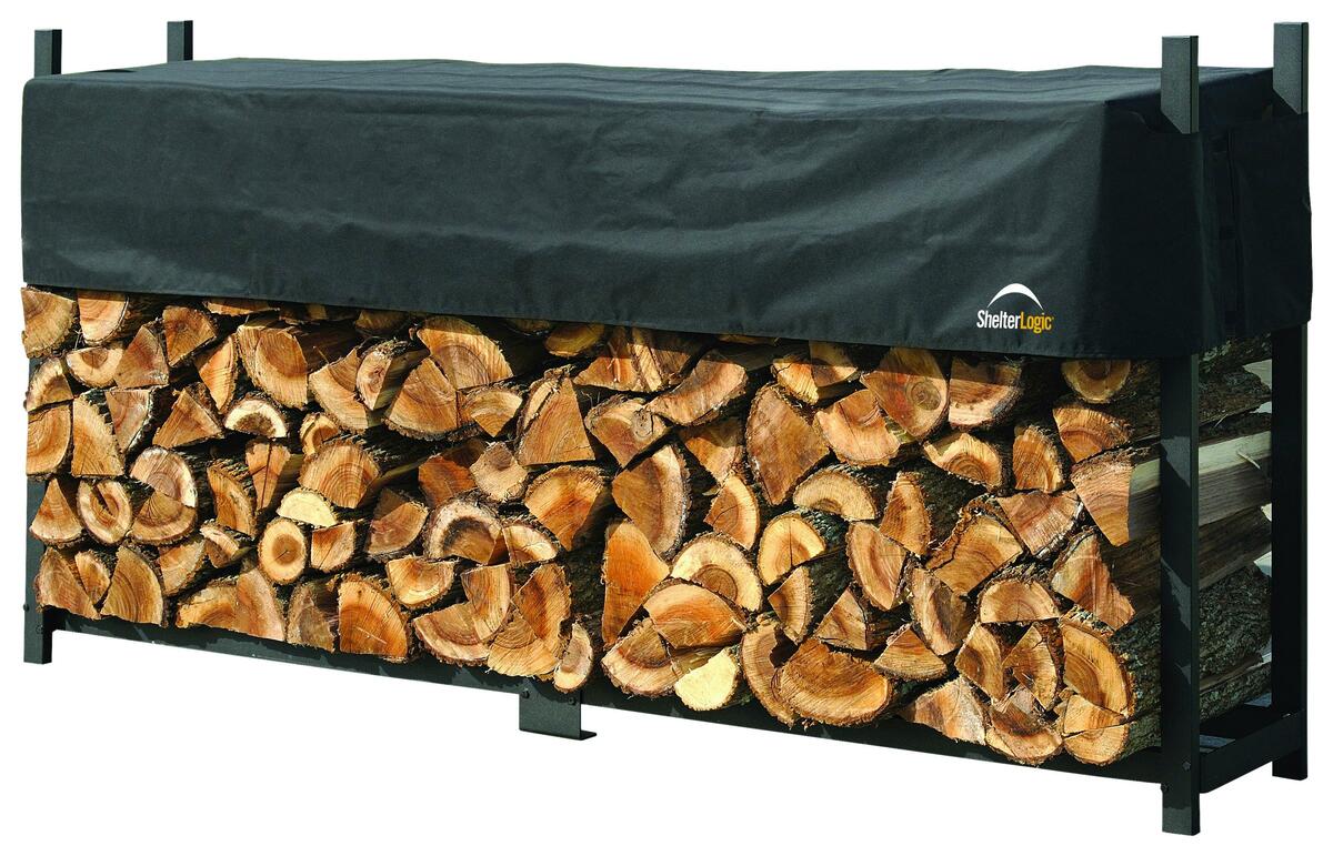 Bild 1 von Kaminholzregal Schwarz aus Stahl, Schwarz