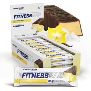 ENERGYBODY SYSTEMS Fitness Bar Vanille, Energieriegel, Kohlenhydrate, Eiweiß & Vitamine, 24 x 35 g
