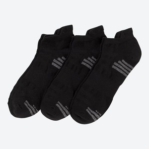 Herren-Sport-Sneaker-Socken, 3er-Pack ,Black