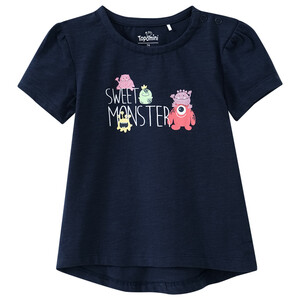 Baby T-Shirt mit Monster-Print DUNKELBLAU