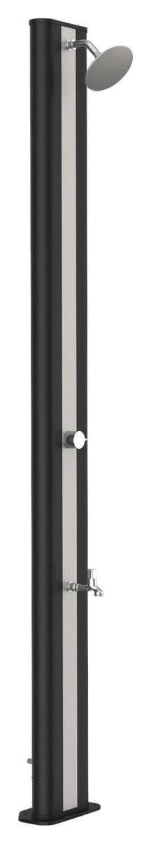 Bild 1 von Solardusche SSP40 Schwarz aus Edelstahl max. 222cm, Schwarz