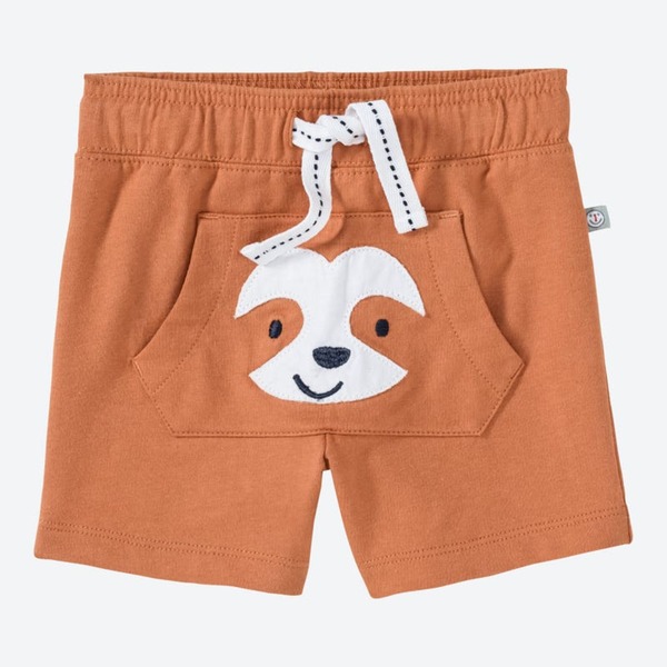 Bild 1 von Baby-Jungen-Shorts mit Faultier-Applikation ,Dark-orange