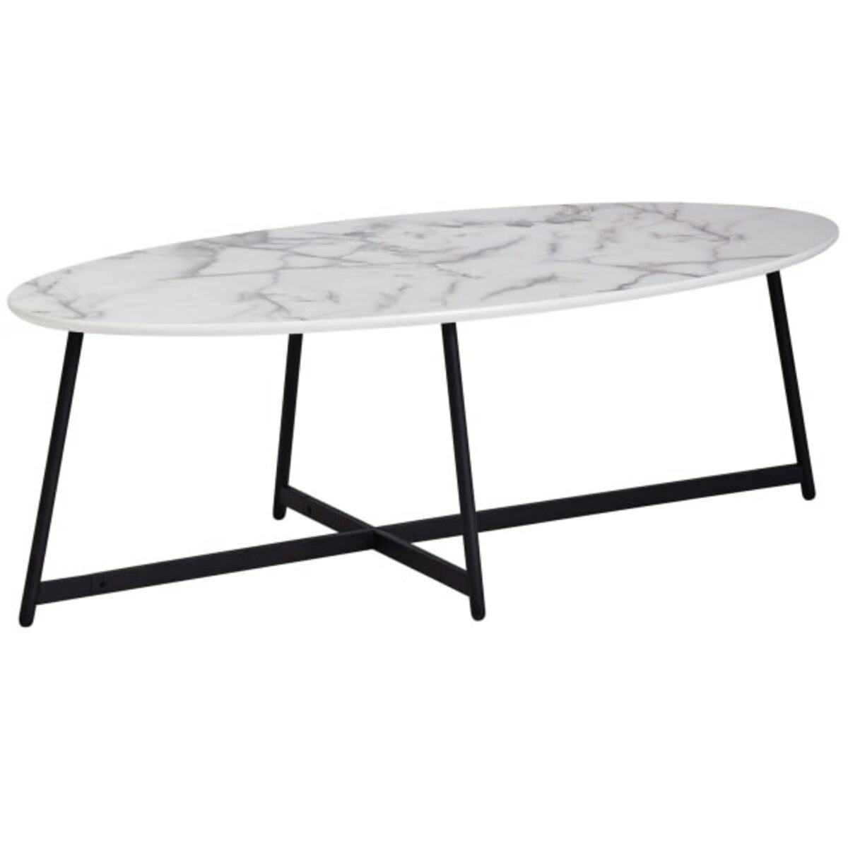 Bild 1 von Couchtisch 120 x 60 cm Schwarz/Marmor-Optik Weiß