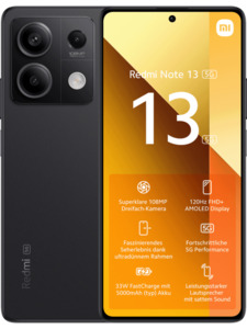 Xiaomi Redmi Note 13 5G 256 GB Graphite Black mit o2 Mobile Unlimited Smart