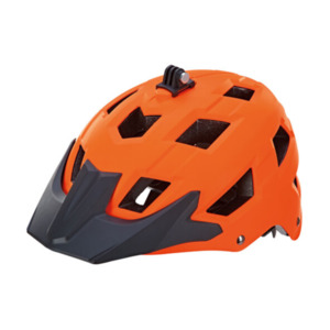 Prophete Fahrradhelm mit Halter für Action Cam orange 58-61 cm