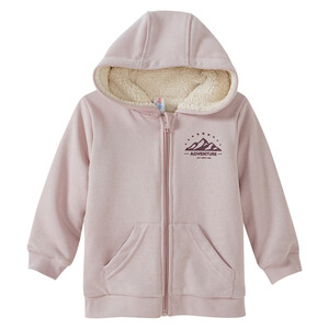 Kinder Sweatjacke mit Teddyplüsch ROSA