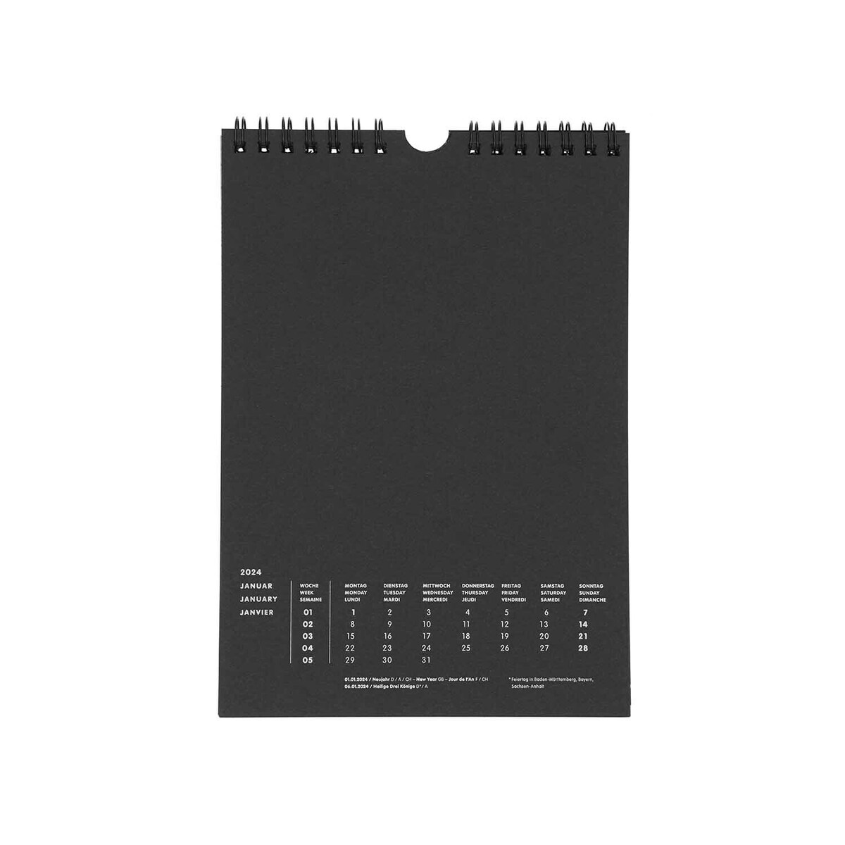 Rico Design Paper Poetry Kalender 2024 schwarz DIN A5 von idee. der 