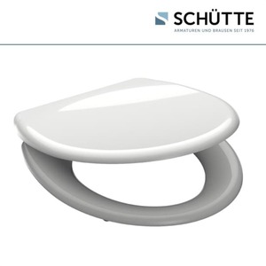 SCHÜTTE WC-Sitz Weiß Duroplast Absenkautomatik Schnellverschluss Befestigungsmaterial