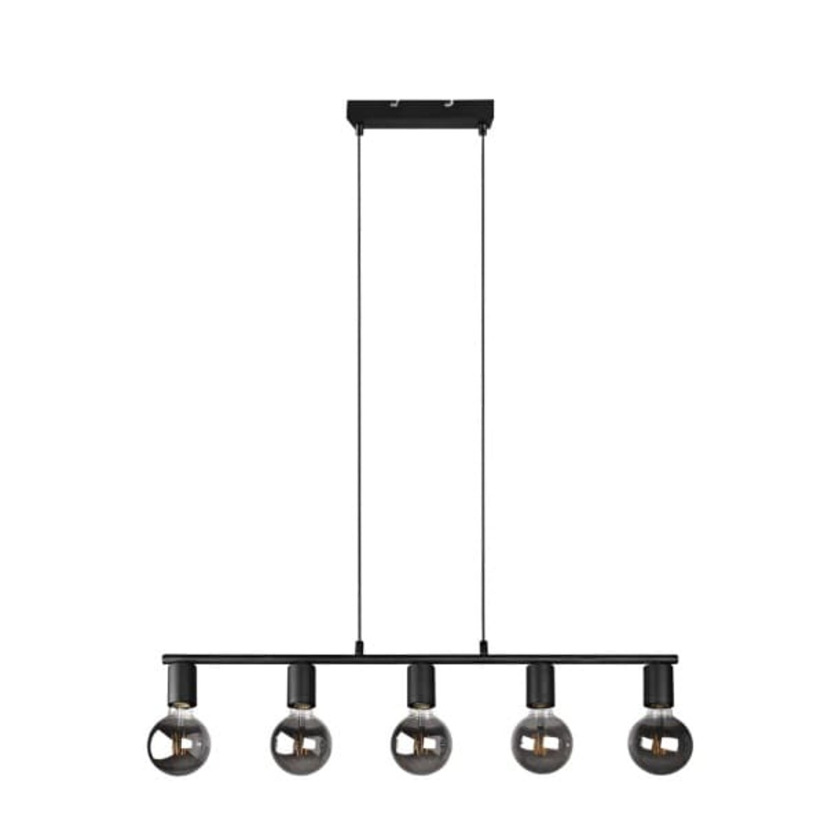 Bild 1 von Retrofit Balkenpendel Vannes 5-flammig schwarz 82x8cm 150cm Metall